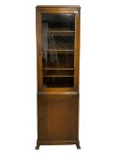 Early 20th century oak display cabinet or bookcase