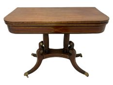 Regency mahogany card table
