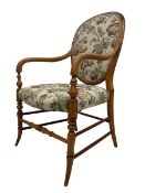 Victorian maple cameo back bedroom chair