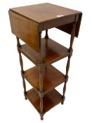 19th century walnut four-tier what-not or stand