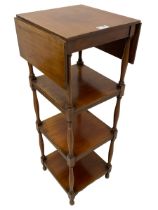19th century walnut four-tier what-not or stand
