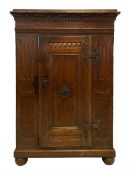 18th century carved oak standing cupboard