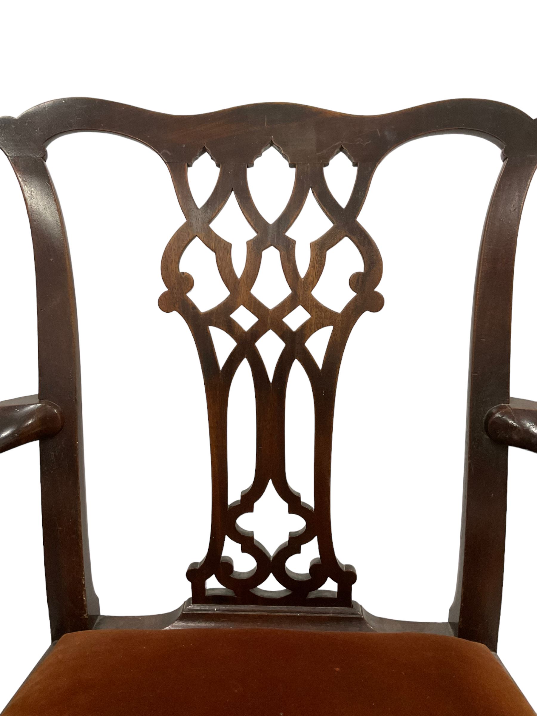 George III mahogany elbow chair - Image 2 of 6