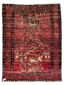 Persian Heriz red ground rug