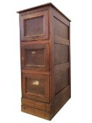 Early 20th century oak filing cabinet