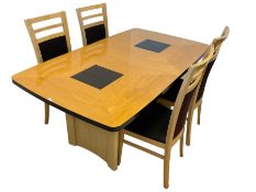 Art Deco design lacquered extending dining table