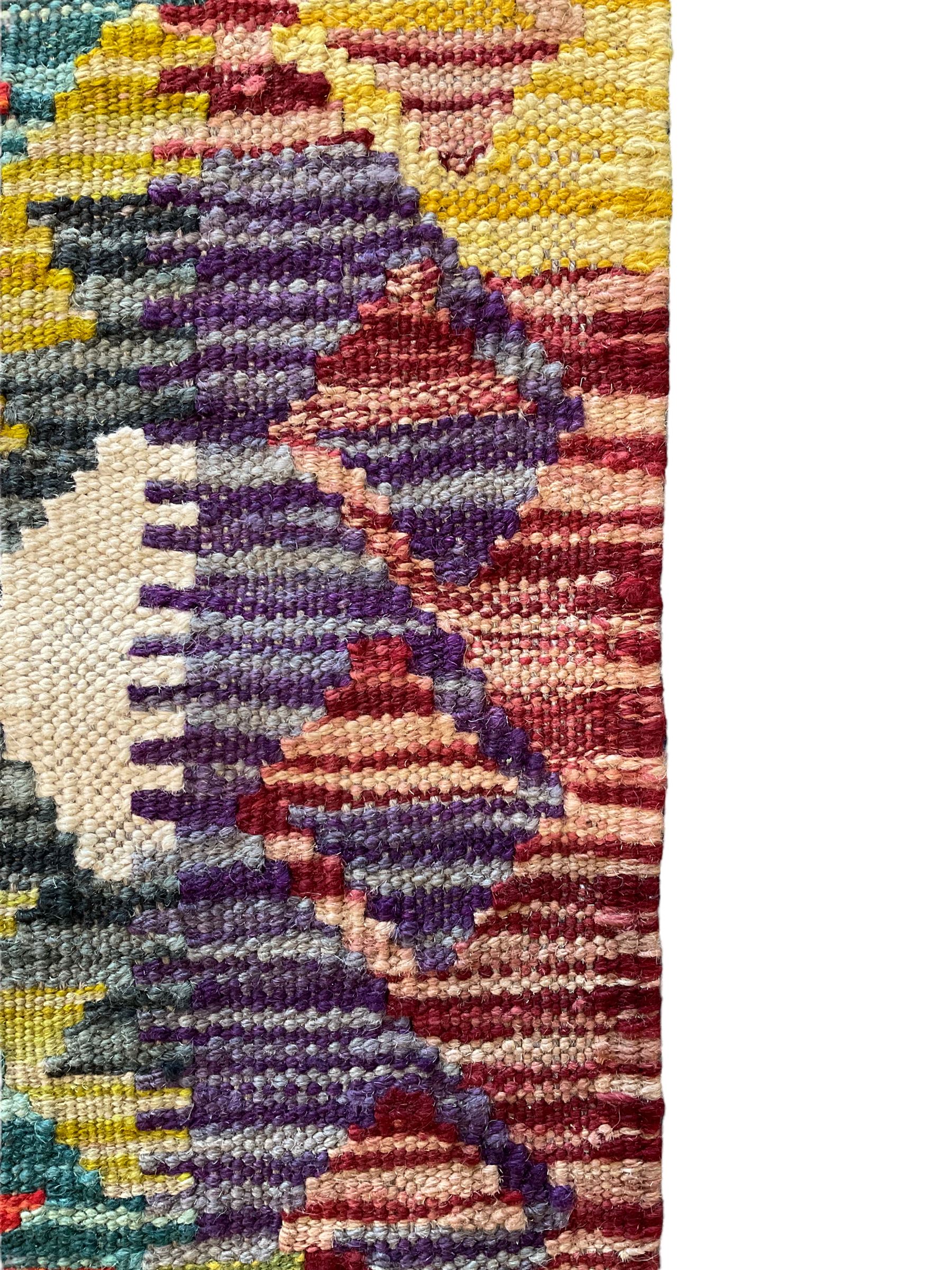 Chobi Kilim ivory ground runner rug - Image 3 of 5