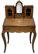 Mid-to-late 19th century French rosewood bonheur-de-jour