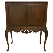 Mid-to-late 20th century mahogany cocktail cabinet