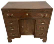 George III mahogany kneehole desk or dressing table