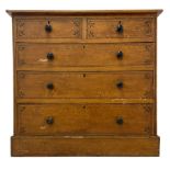 Victorian Aesthetic Movement scumbled pine chest