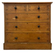 Victorian Aesthetic Movement scumbled pine chest