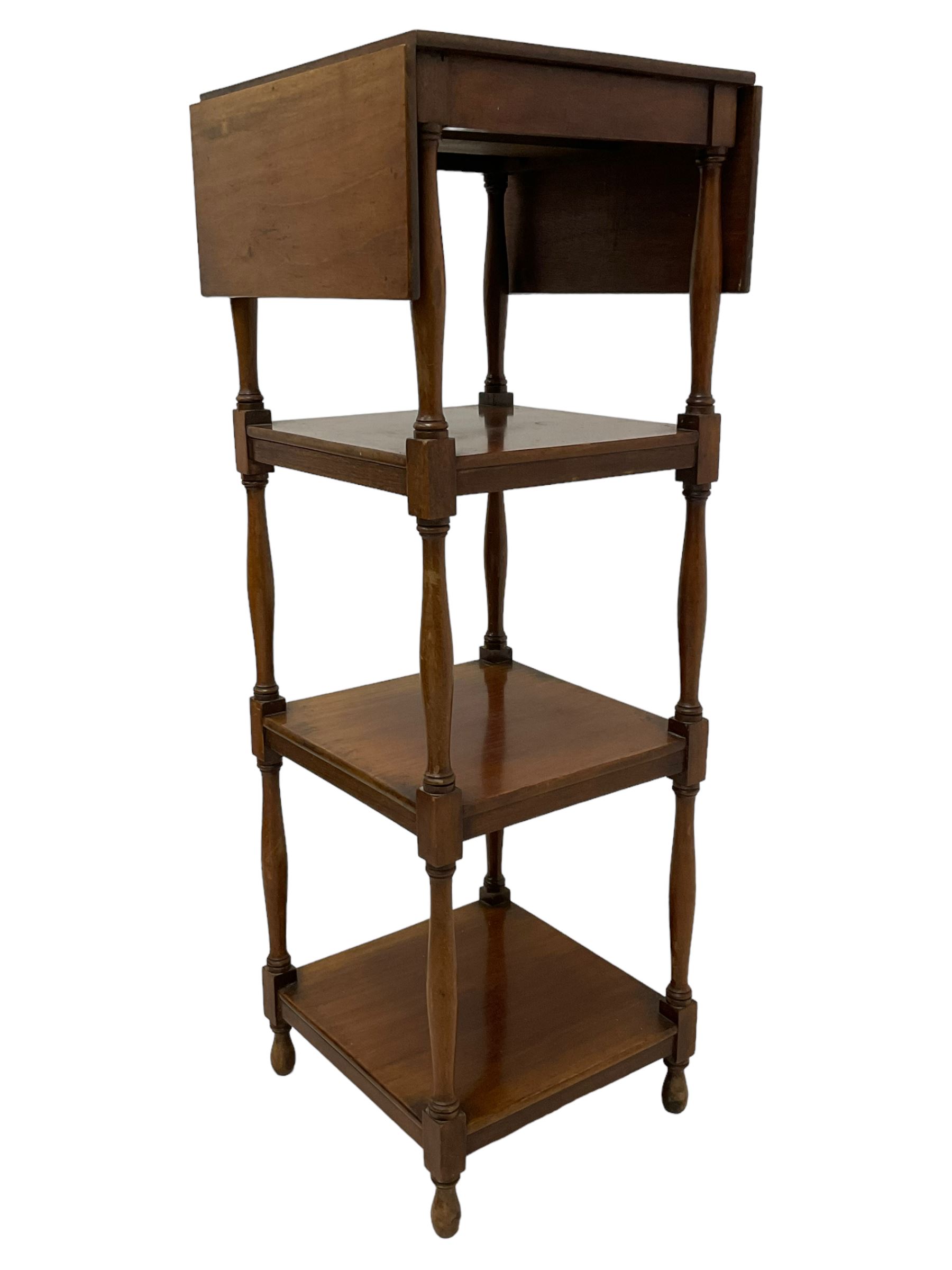 19th century walnut four-tier what-not or stand - Image 2 of 5