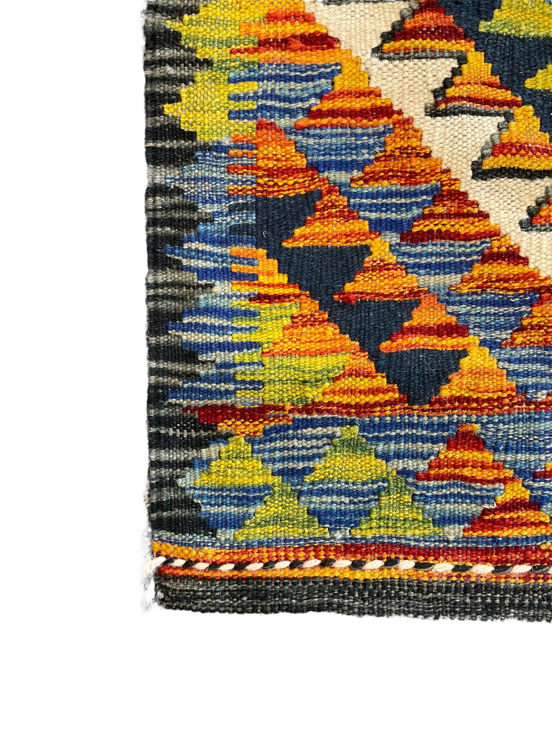 Chobi Kilim multi-colour runner rug - Image 2 of 4