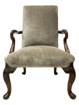 Queen Anne design walnut armchair