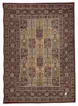 Persian design red ground rug