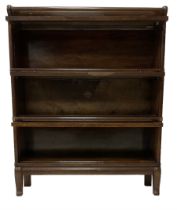 Globe Wernicke - early 20th century oak three sectional stacking library bookcase