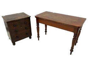 19th century scumbled pine night commode (W59cm