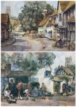 After Eric Sturgeon (British 1920-1999): The Blacksmith and the Flower Seller