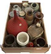 Studio pottery vases including San Jose vase