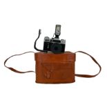 Prinzflex 500E SLR camera in custom made leather case