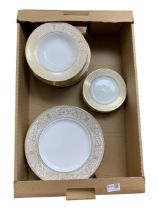 Royal Doulton Sovereign pattern dinner service comprising ten dinner plates