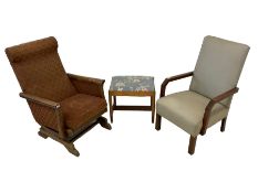 Art Deco period oak armchair