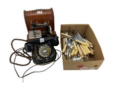 Belgian FTR telephone in bakelite case