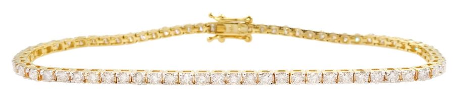 18ct gold round brilliant cut diamond bracelet