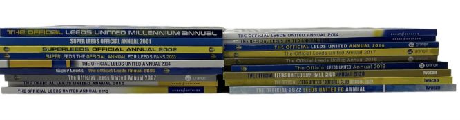 Leeds United football club - eighteen 'The Official Leeds United Annual' comprising 2000