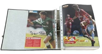 Mostly English footballing autographs and signatures