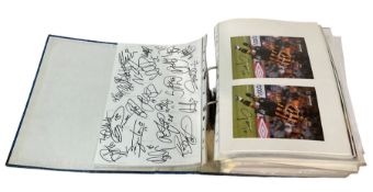 Mostly English footballing autographs and signatures including