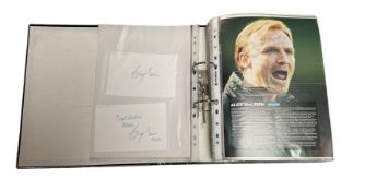 Mostly Scottish footballing autographs and signatures including Billy McNeill