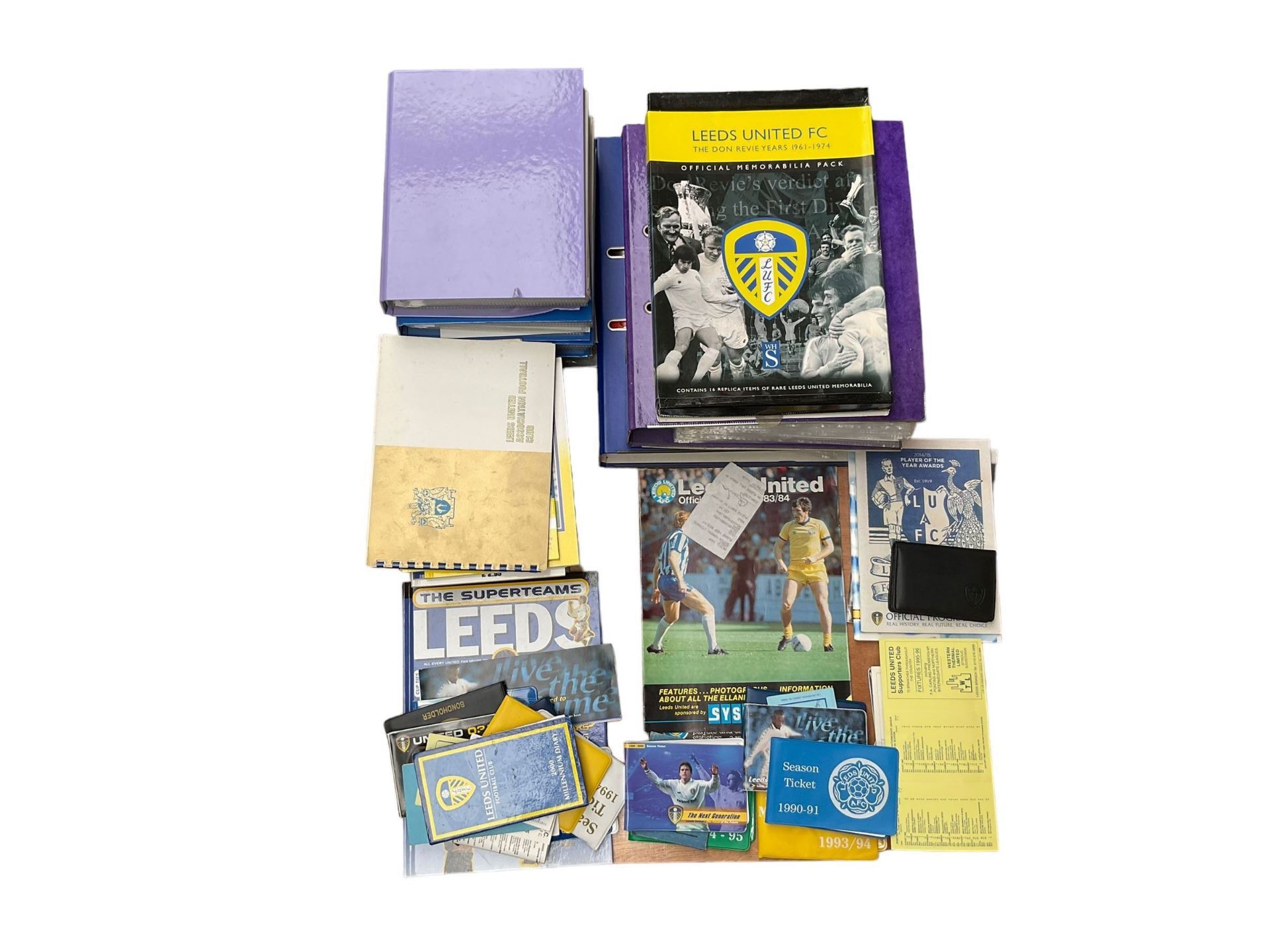 Leeds United football club - quantity of away game programmes including