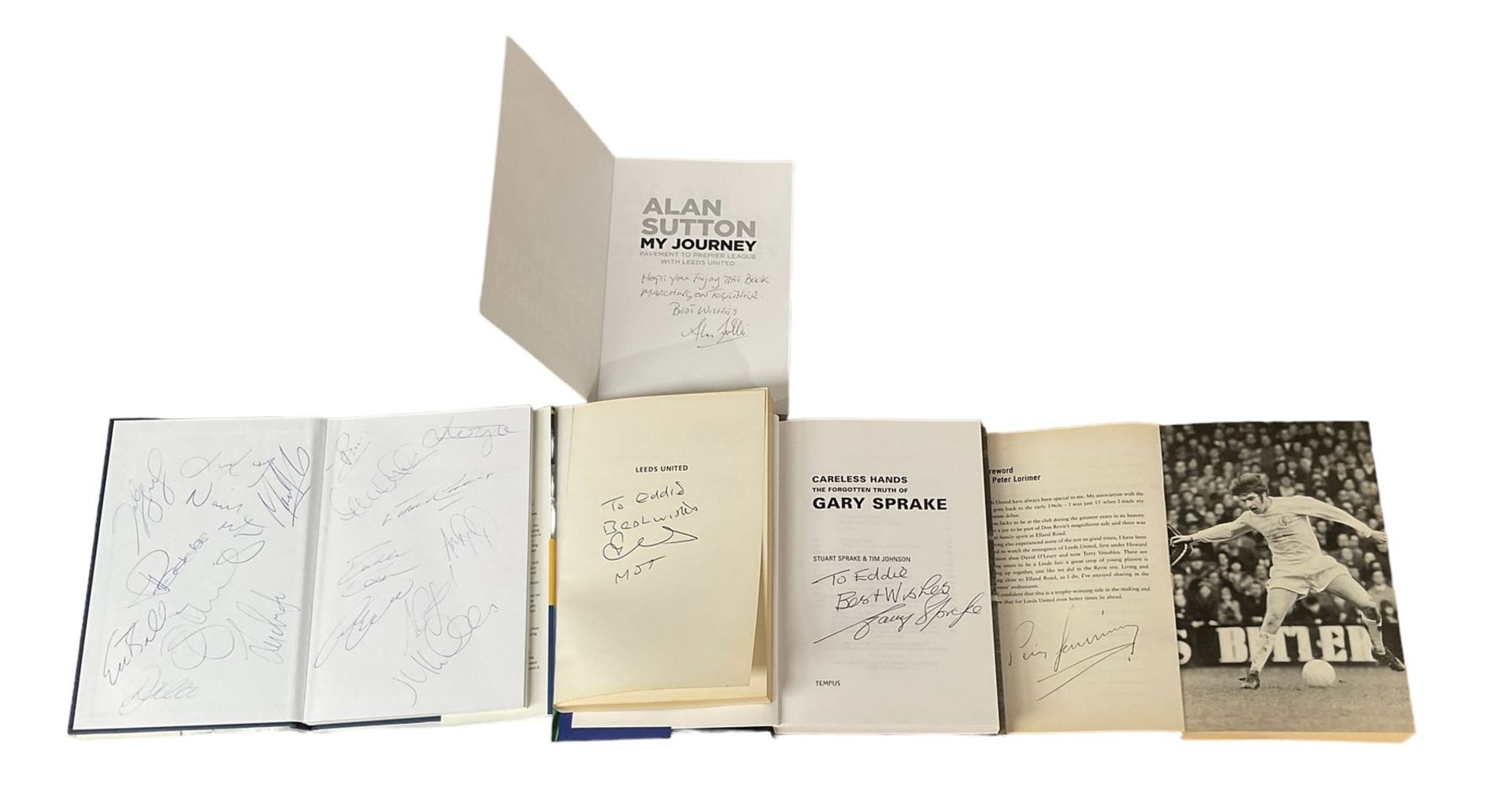 Leeds United football club interest - fifteen mostly signed books including Paint it White Gary Edwa - Image 3 of 6