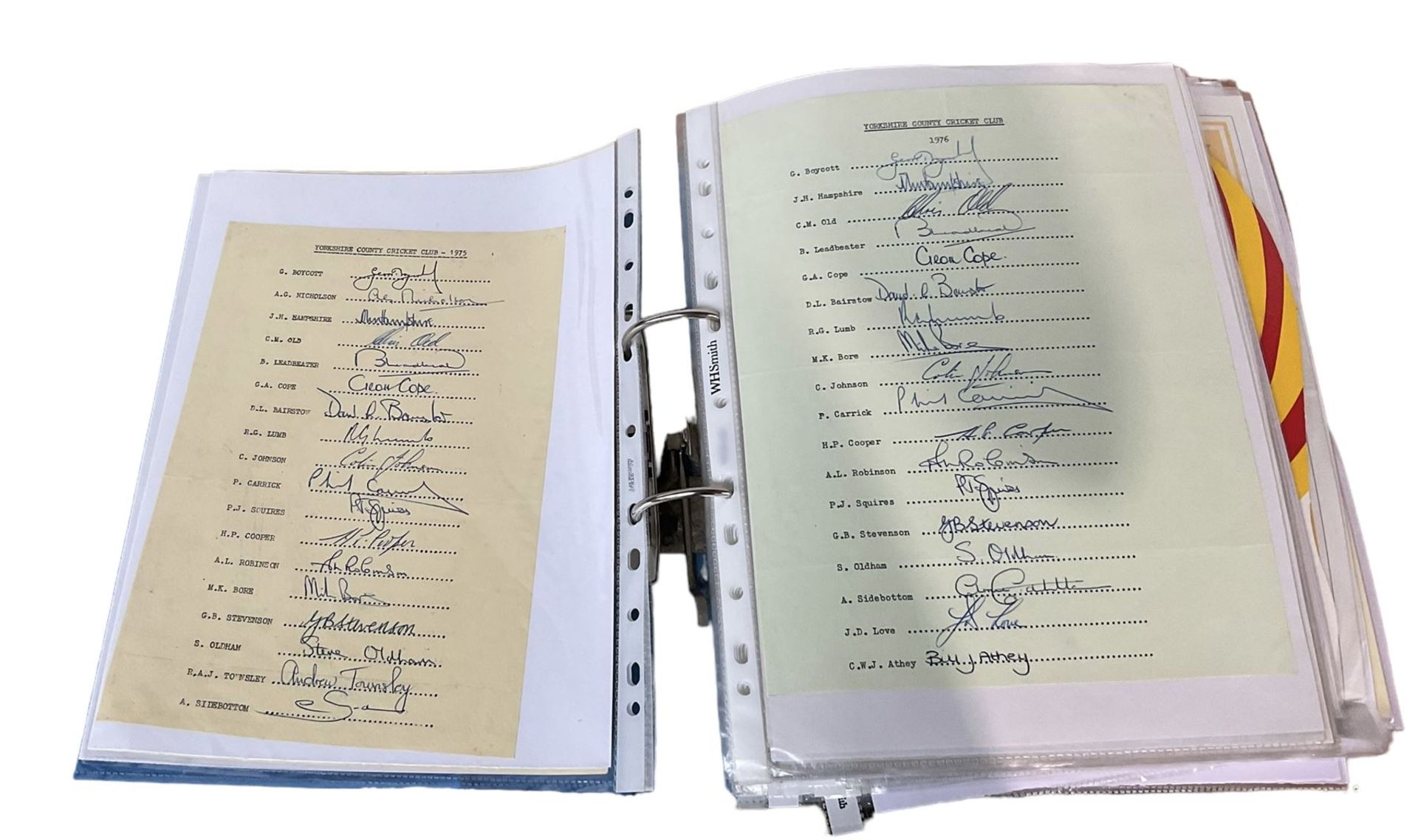 Yorkshire Cricket - various autographs and signatures including Geoffrey Boycott