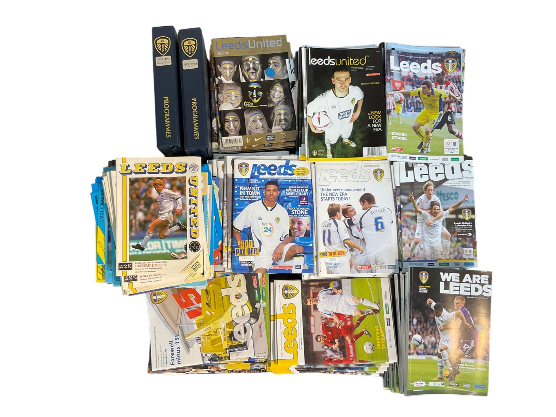 Leeds United football club - over three-hundred home game programmes including