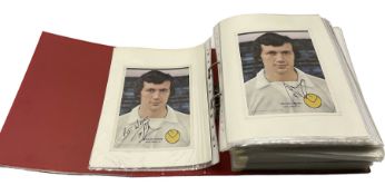 Leeds United football club - various autographs and signatures including Paul Reaney