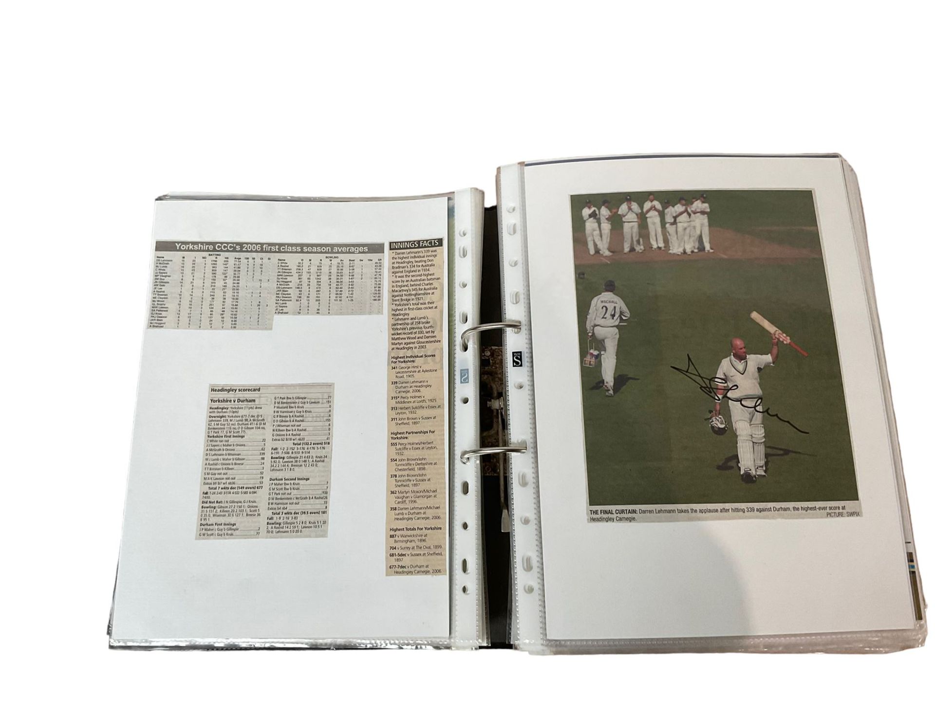 Yorkshire Cricket - various autographs and signatures including Jason Gillespie - Image 4 of 12