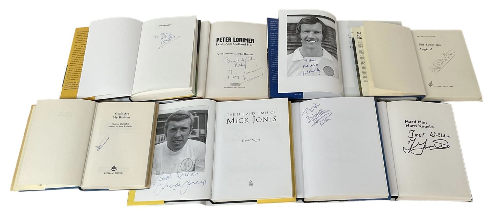 Leeds United football club interest - thirty-three mostly signed books including Biting Talk Norman - Bild 5 aus 11