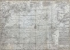 Emanuel Bowen (British 1694-1767): 'A New Chart of the Vast Atlantic Ocean Exhibiting the Seat Of Wa