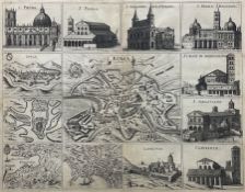 Rare 17th century map possibly after Francesco Scoto (Italian 1548-1622): 'Roma'