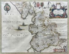 Johannes (Joan) Blaeu (Dutch 1596-1673): 'Lancastria Palatinatus Anglis Lancaster et Lancas Shire' (