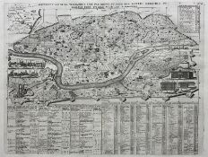 Henri Abraham Chatelain (French 1684-1743): 'Nouveau Plan De La Ville De Rome Tire Par Ordre Du Pape