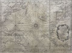 Jacques Nicolas Bellin (French 1703-1772): 'Kaart van den Wester-Oceaan