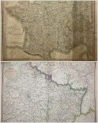 John Cary (British 1754-1835): 'Map of France' and 'Seat of War on the Northern Part of France'