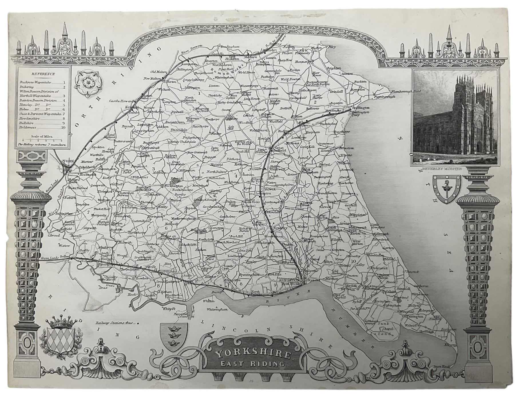 John Cary (British 1754-1835): 'North Riding of Yorkshire' 'North Plan of the West Riding' South Par - Image 7 of 8