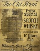 Late 19th/early 20th century advertising poster - 'The Old Firm Scotch Whisky'