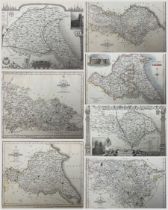 John Cary (British 1754-1835): 'North Riding of Yorkshire' 'North Plan of the West Riding' South Par