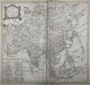 Jean Palairet (French 1697-1774): 'A Map of Asia With Its Principal Divisions'